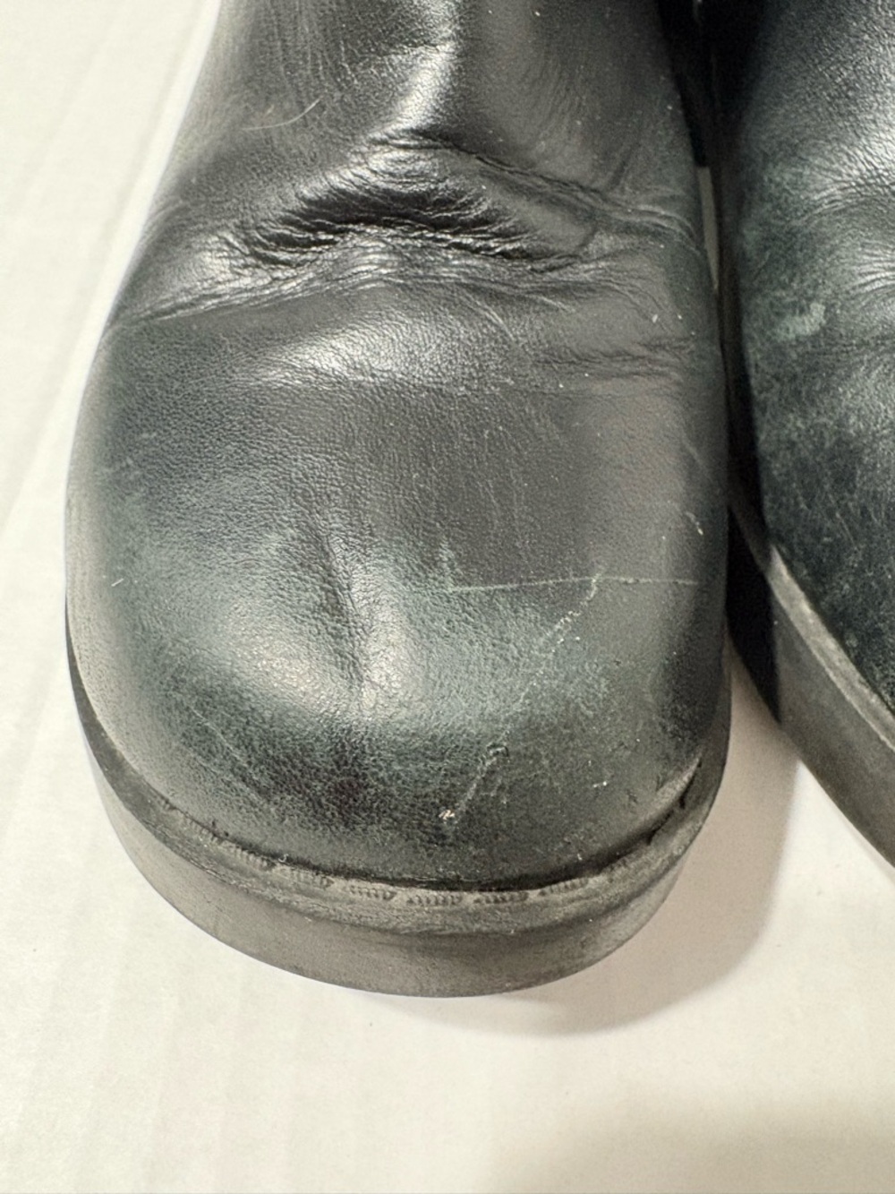 Harley-Davidson Black Leather Buckle Ankle Booties w Side Zip. 7.5 M - Picture 6 of 12